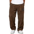 thumbnail image 1 of Dresfit Men's Corduroy Pants Wide Leg Baggy Sweatpants Fall Winter Big and Tall Drawstring Sweat Pants Loose Fit Oversized Lightweight Lounge Pants XL, 1 of 3