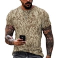thumbnail image 1 of Dresfit Men's Gym Shirt Short Sleeve Crew Neck Work Out Tees Camouflage Lightweight Cotton Tennis Tops Basic Relaxed Fit T Shirts Beige 3XL, 1 of 6