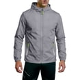 thumbnail image 1 of Dresfit Men's Hoodies Long Sleeve Zip Up Rain Jacket 2026 Summer Drawstring Running Windbreaker Uv Protection Loose Fit Big and Tall Gym Raincoat with Pockets S, 1 of 9
