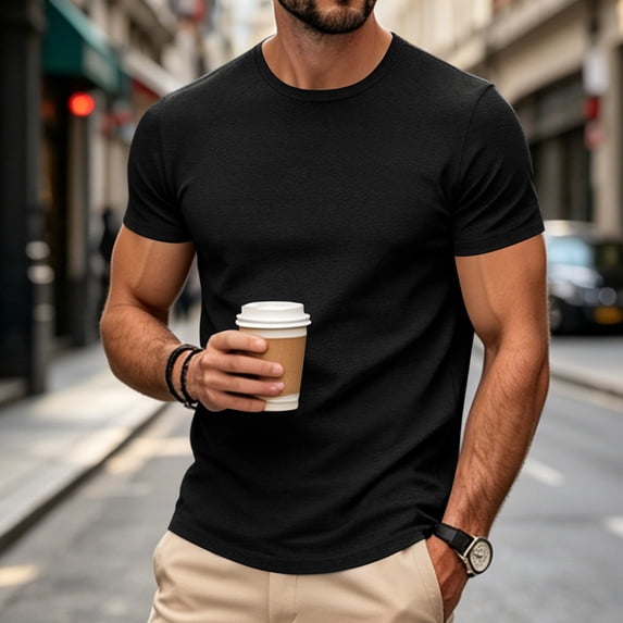 Dresfit Men's Shirts Short Sleeve Crew Neck Gym Shirts Summer 2026 Muscle Fit Athletic T Shirts Breathable Cooling Quick Dry Basic Tees 4XL
