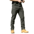 thumbnail image 1 of Dresfit Men's Work Pants Summer Waterproof Cargo Pants Big and Tall Elastic Waist Hiking Pant 2026 Strech Water Repellent Outdoor Trousers with Multipockets Gray M, 1 of 8