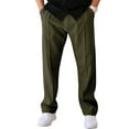 thumbnail image 1 of Dresfit Mens Baggy Pants Wide Leg Sweatpants Straight Leg Solid Hiking Joggers Spring 2026 Drawstring Lightweight Open Bottom Work Pant Army Green M, 1 of 5