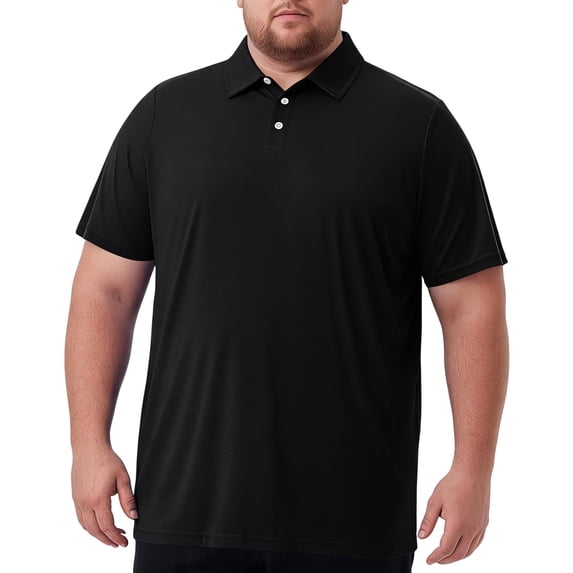 Dresfit Mens Big and Tall Shirts Short Sleeve Polo Gym Shirts Summer 2026 Loose Casual T-Shirts Breathable Stretch Plus Size Top 7XL