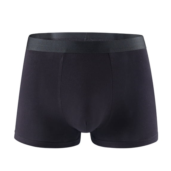 Dresfit Mens Boxer Briefs Moisture Wicking Solid Underwear for Men Stretch Breathable Mid Rise Underpants Black M