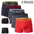 thumbnail image 1 of Dresfit Mens Boxer Briefs Moisture Wicking Solid Underwear for Men Stretch Breathable Mid Rise Underpants Black M, 1 of 6