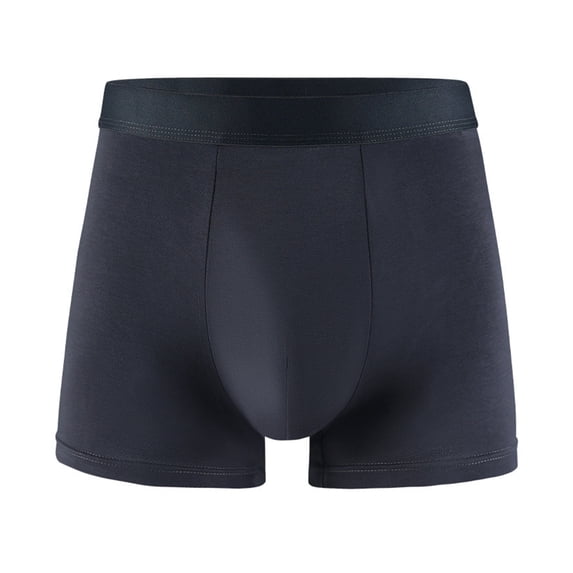 Dresfit Mens Boxer Briefs Moisture Wicking Solid Underwear for Men Stretch Breathable Mid Rise Underpants Gray M
