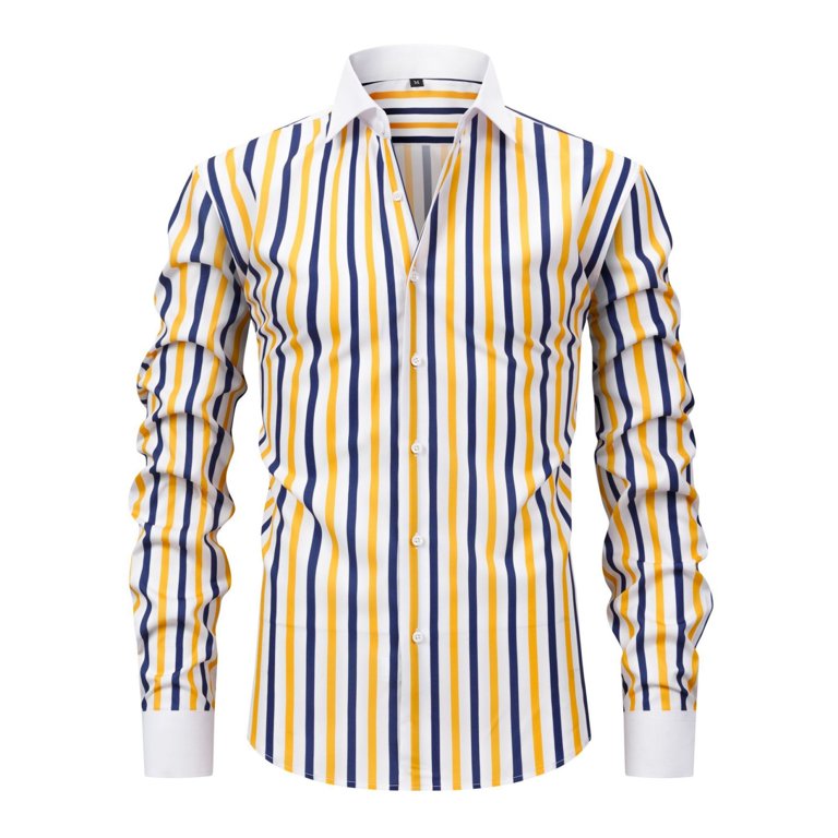 Dresfit Mens Button Down Shirts Striped Dress Shirt 2026 Regular Fit Solid Long Sleeve Tops Spring Big and Tall Anti Wrinkle Formal Work Shirt Yellow S - Walmart.com Dresfit Mens Button Down Shirts Striped Dress Shirt 2026 Regular Fit Solid Long Sleeve Tops Spring Big and Tall Anti Wrinkle Formal Work Shirt Yellow S - Walmart.com