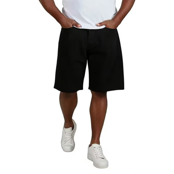Dresfit Mens Jean Shorts Wide Leg Drawstring Beach Shorts 2026 Summer Big and Tall Baggy Short Pants with Pockets Loose Breathable Lightweight Jeans Black S