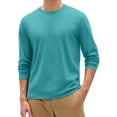 thumbnail image 1 of Dresfit Mens Thermal Shirts Crew Neck Big and Tall Tops 2025 Stretch Long Sleeve Solid Color Baseball Shirt Fall Basic Lightweight Plain Pullover Tops Navy 4XL, 1 of 7