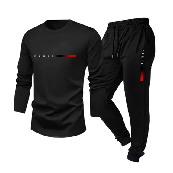 Dresfit Mens Track Suits Long Sleeve Crewneck Shirts & Pants Summer 2026 Lightweight Gym Tracksuit Graphic Slim Fit Loose 2 Piece Sets 3XL