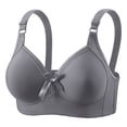 thumbnail image 1 of Dresfit Plus Size Bras for Women Wireless Bras 2026 No Underwire Push Up Bras Seamless Supportive Full Coverage Everyday Bras Gray 36, 1 of 4