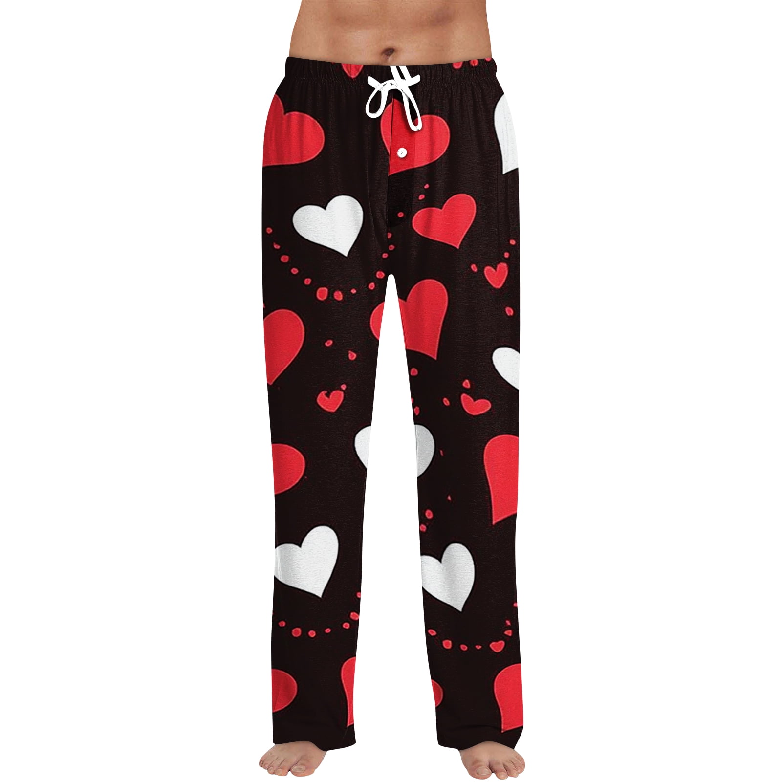 Dresfit Valentines Pajamas Men Drawstring Wide Leg Pj Pants Graphic ...