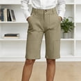 thumbnail image 1 of Dresfit Women's Bermuda Shorts Knee Length Baggy Cargo Shorts Summer 2026 Lightweight Wide Leg Work Shorts Elastic Waist Plus Size Hiking Short Pants XL, 1 of 3