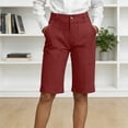 thumbnail image 1 of Dresfit Women's Cargo Shorts Knee Length Baggy Bermuda Shorts 2026 Summer Elastic Waist Plus Size Work Shorts Lightweight Wide Leg Hiking Short Pants M, 1 of 3
