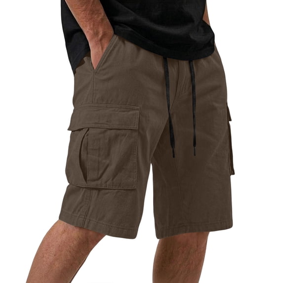 Dresfit Womens Cargo Shorts Knee Length Drawstring Bermuda Shorts Summer 2026 Loose Fit Baggy Hiking Shorts Multi Pocket Plus Size Carpenter Short Pants 2XL
