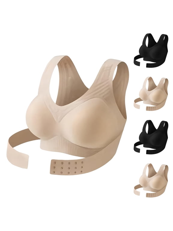 Womens Posture Bra No Underwire Seamless Posture Corrector Bra 2026 Push Up Wireless Full Coverage Bra Cross Back Breathable Bralettes Complexion