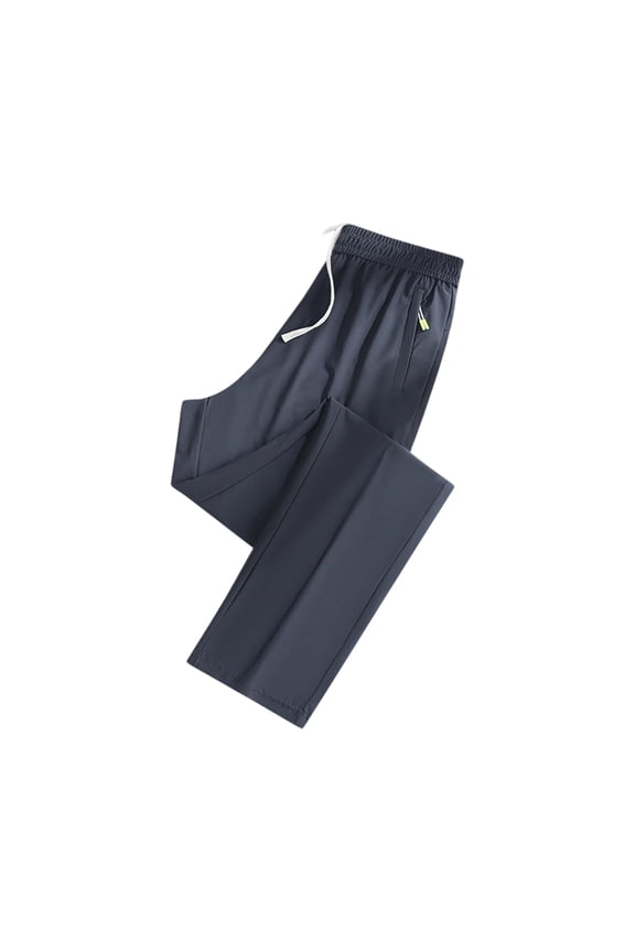 Workout Pants Women Ice Silk Quick Dry Running Pants Spring Summer Breathable Beeswan Pants for Women Over 50 Plus Size Straight Leg Trousers Dark Gray S