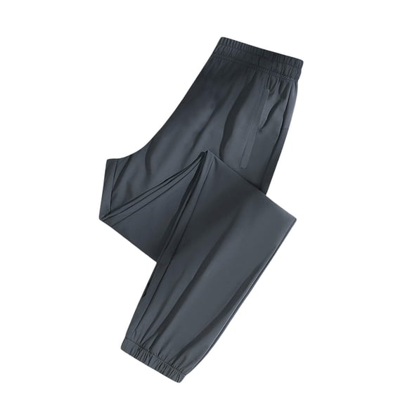 Dresfit Workout Pants Womens Ice Silk Breathable Running Pants Summer Spring Quick Dry Beeswan Pants for Women Over 50 Lounge Straight Leg Trousers Dark Gray XL