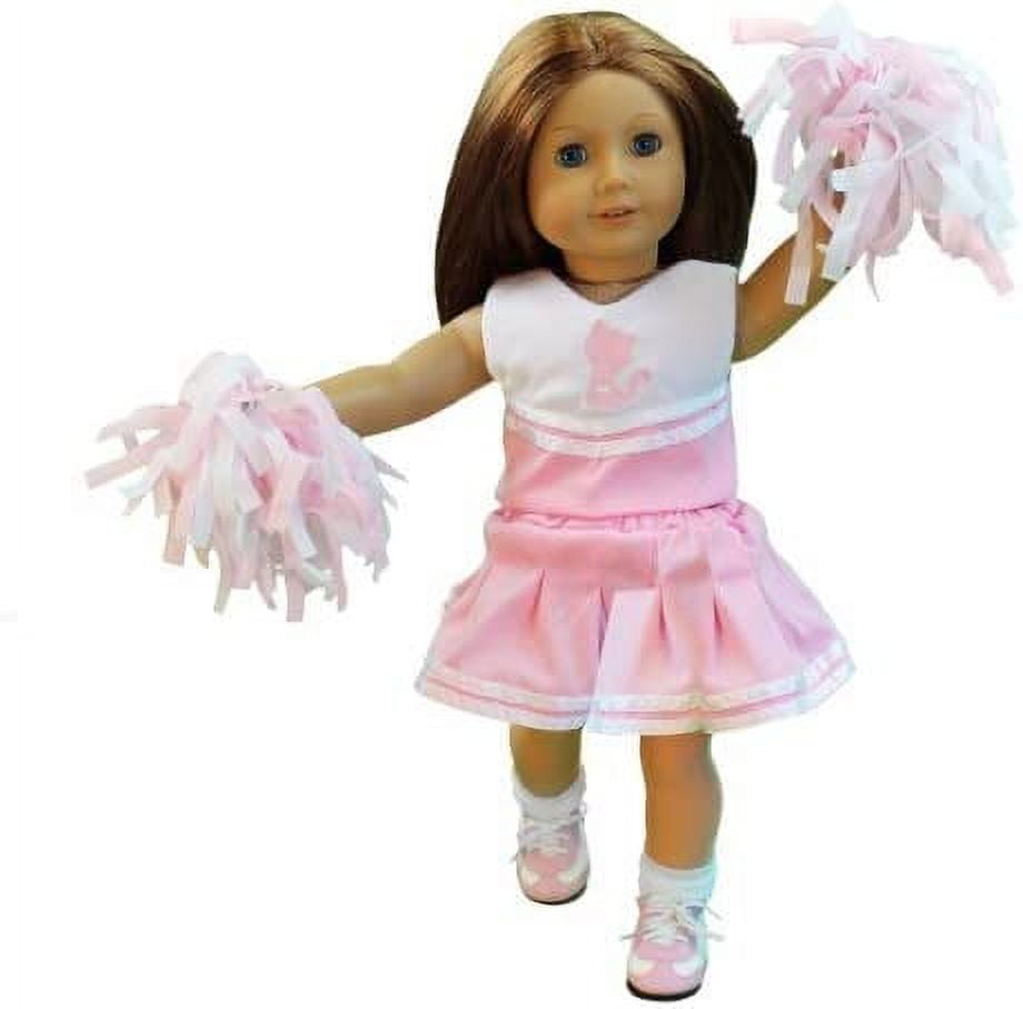 Dress Along Dolly Cheerleader Doll Outfit for American Girl & 18" Dolls