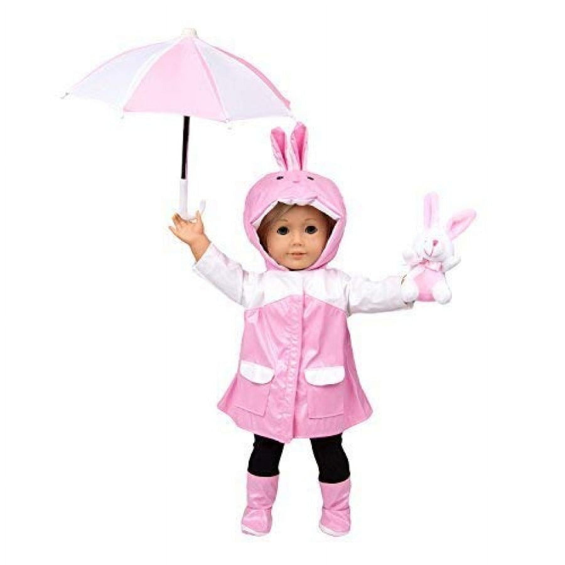 Dress Along Dolly Easter Bunny Rain Doll Outfit (4 Piece Set) Premium