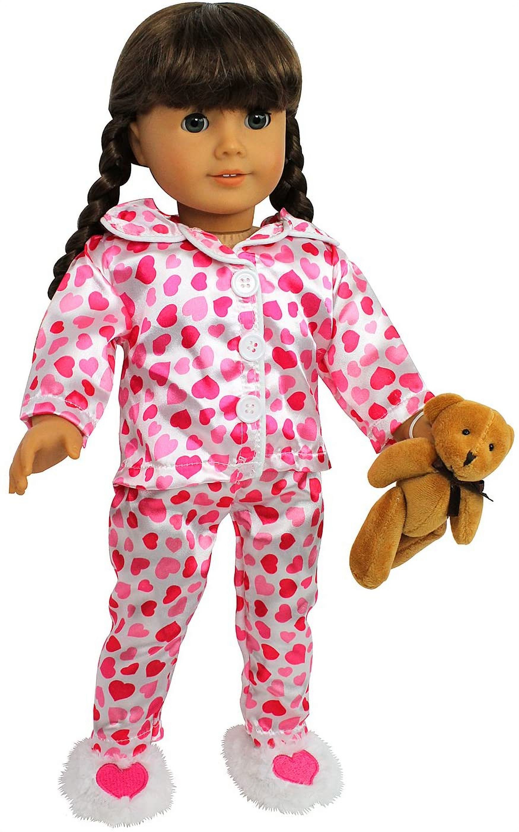 Dress Along Dolly Heart Pjs Outfit for American Girl Doll
