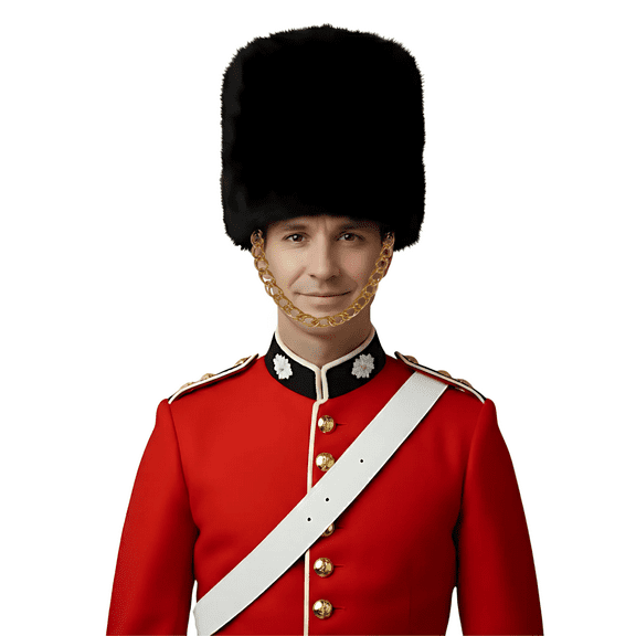 Dress Up America Adult Bearskin Costume Hat Royal Guard Style Black Faux Fur Hat for Halloween, Cosplay, British Guard, Military Dress-Up, Theatrical Performances & Parties