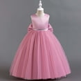 thumbnail image 1 of Dress for Big Little Girls Flower Girl Dress A-Line Midi Dress Girls Tulle Dress Children Netting Princess Dress Girl Bowknot Puffy Gown Dress Pink 5-6 Years Clearance, 1 of 7
