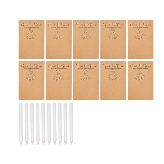 The Dress Bridal Shower Games For Guests Wedding Shower Game Cards With 10 Pencils Heart & Rope For Display & Engagement Party Event Wristbands Custom Party Decorations for Women Birthday Party for