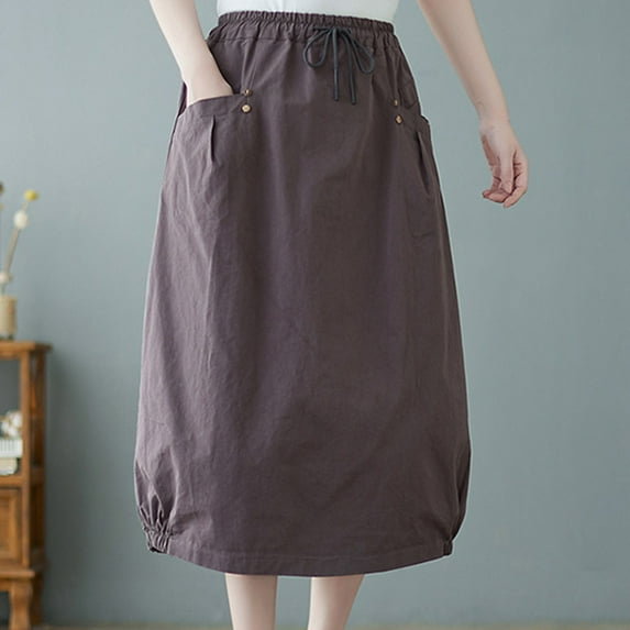 Tbopshirt Dress Capris for Women Plus Size Womens Pleated Gauze Knee Length Skirt Adult Dancing Skirt Loose Causal Pants