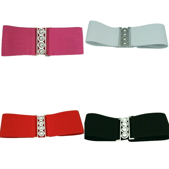 Dress Choice 2 Pcs Set Women Vintage Wide Hook Plus Stretchy Elastic Waist Belt Waistband Dress Belt