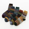 thumbnail image 1 of Dress Choice 4 Pairs Mens Athletic Socks Warm Cute Socks Cozy Wool Socks Hiking Trekking Crew Socks Random Color, 1 of 7