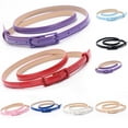 thumbnail image 1 of Dress Choice 4 Pcs/Set Women's Dress Fashion Skinny Leather Belts Adjustable Thin Waist Belt Multicolor Solid Color Buckle Waistband, 1 of 7