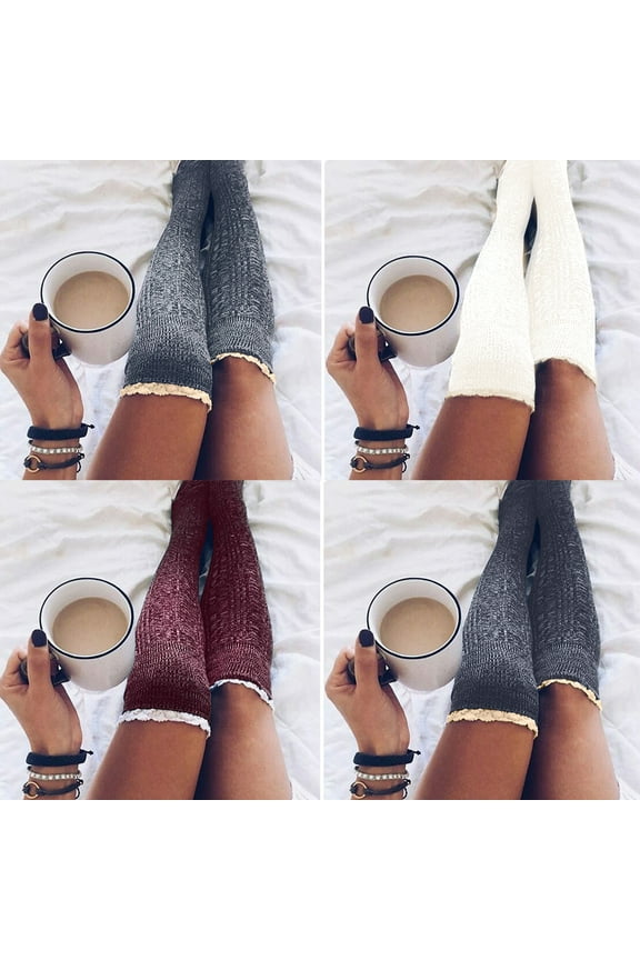 Boot Socks Winter Warm Crochet Knitted Lace Boot Cuffs Socks Short Leg Warmers For Women Gift