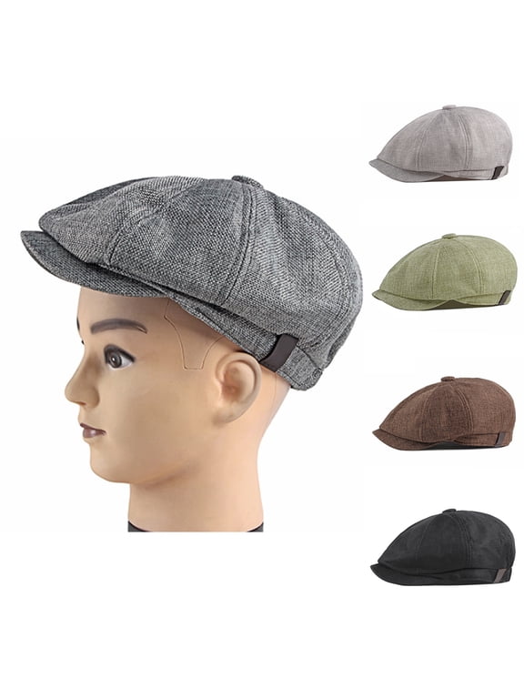 Men Newsboy Cap Vintage Fashion Elastic Gatsby Berets Hats Solid Color Duckbill Cabbie Driver Caps Berets Hat for Daily Wear
