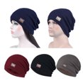 thumbnail image 1 of Dress Choice Men Women Multifunctional Lightweight Beanies Hats Fleece Lining Slouchy Knit Skull Cap Soft Warm Sleep Caps for Daily Wear, 1 of 8