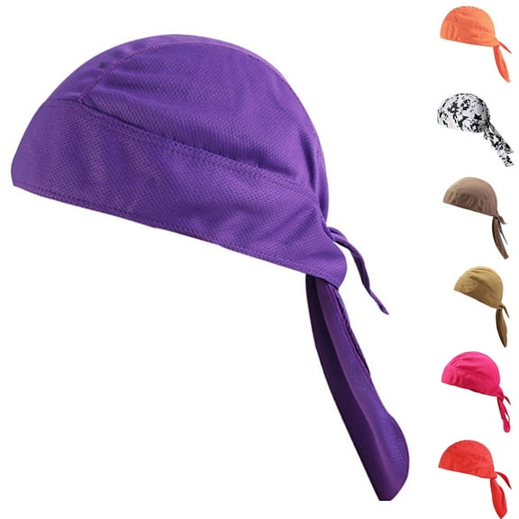 Dress Choice Men Women Sweat Wicking Head Wrap Helmet Liner Skull Cap Breathable Dew Do Rags for Outdoor Activities