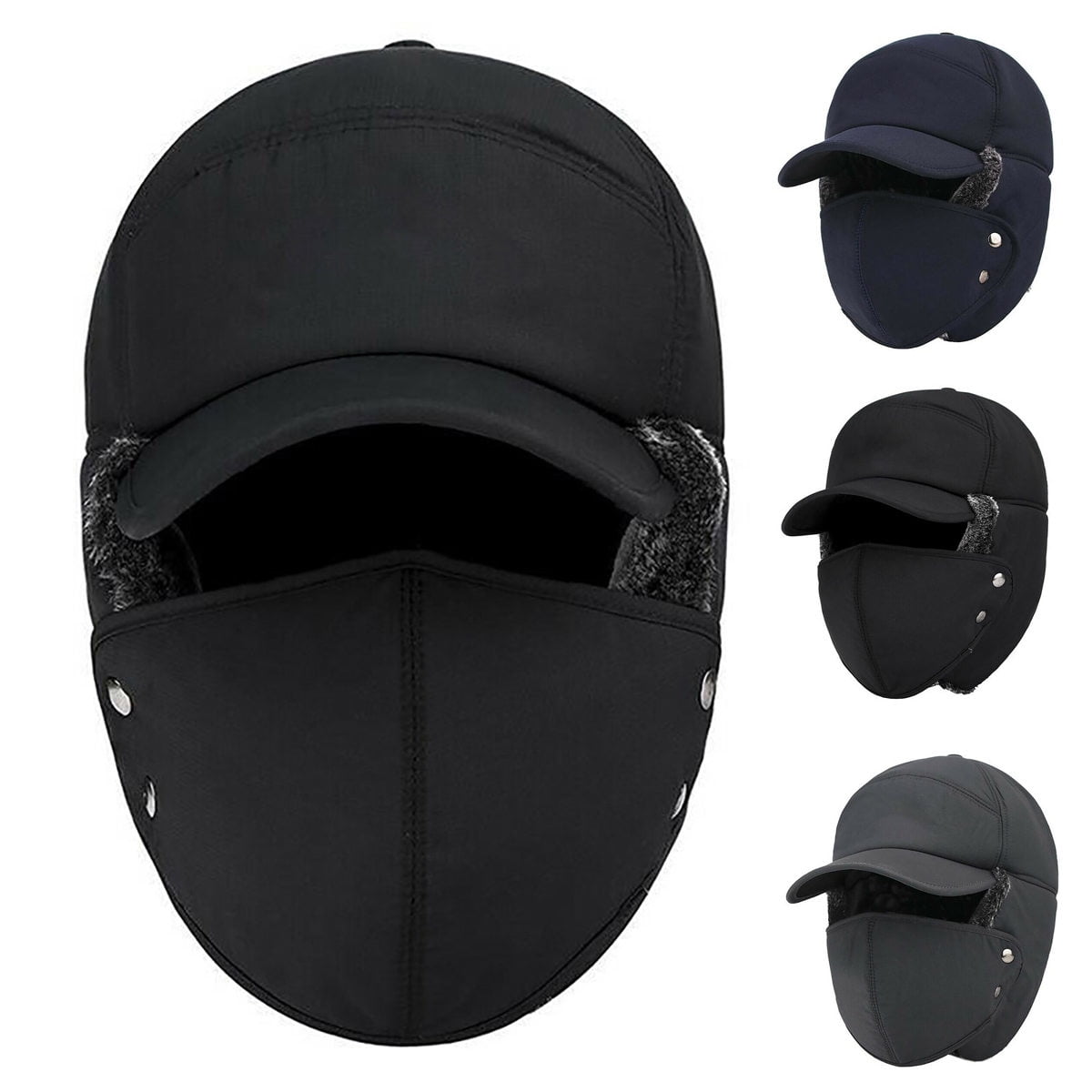 Dress Choice Men's Fleece Lining Ear Muffs Winter Hats with