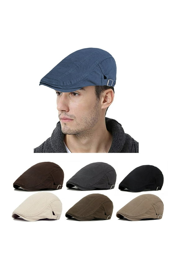 Mens Beret Hat Adjustable Keep Warm Lightweight Cozy Berets for Daily Wear