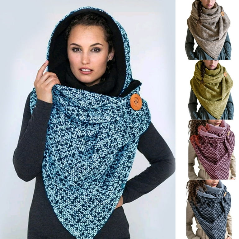 Women Winter Soild Spring Button Shawls Choice Warm Scarf with Adjustable Dot Scarves Retro for Printing Casual Scarf Men Fashion Soft Dress