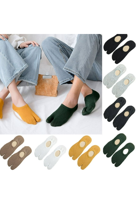 Dress Choice Unisex Casual Sandal Flip Flop Socks Tabi Split Toe Geta Elastic Wicking Cotton/Sandal Socks Free Size