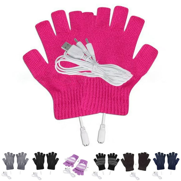 Dress Choice Unisex Women's & Men's USB Heated Gloves Mitten Winter Elastic Hands Warm Gloves