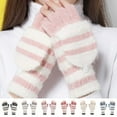 thumbnail image 1 of Dress Choice Winter Convertible Flip Top Gloves Fingerless Gloves Half Finger Mittens Cover for Women Men, 1 of 8