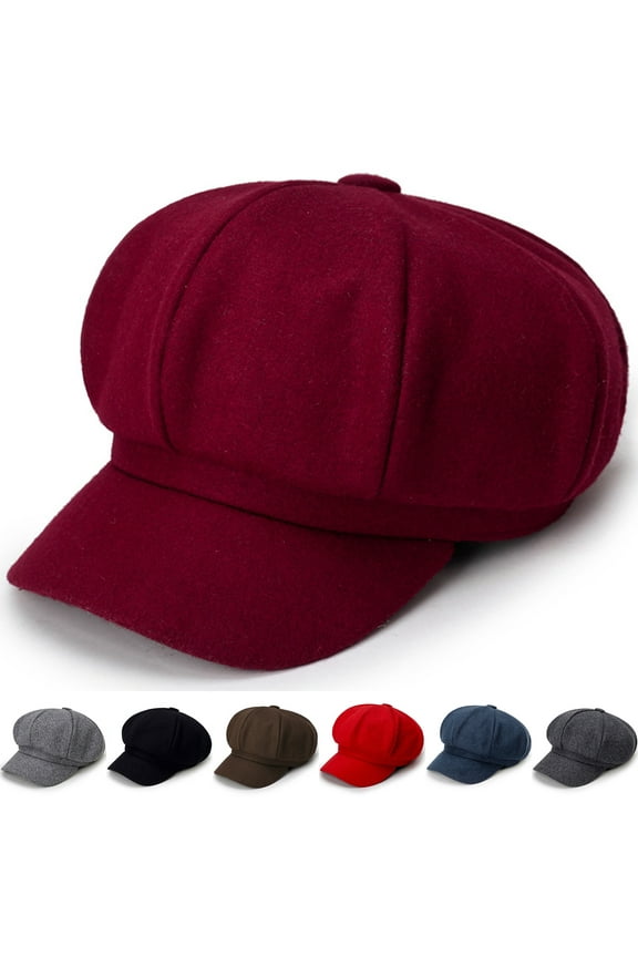 Women Beret Newsboy Hat French Wool Cap Classic Autumn Spring Winter Hats for Daily Wear