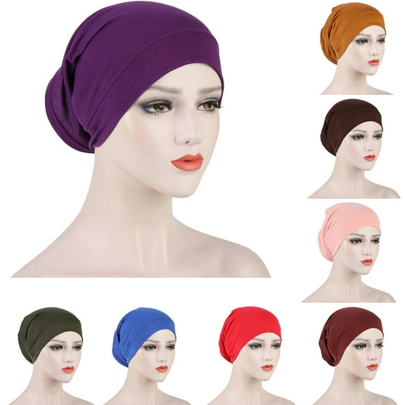 Dress Choice Women Satin Lined Bonnet Silky Hair Wrap Large Sleep Cap Adjustable Beanie Slouchy Hats Bonnets for Women Curly Long Hair