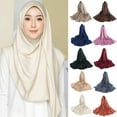 thumbnail image 1 of Dress Choice Women's Muslin Hijab Jersey Head Scarf Solid Color Long Scarf Wrap Scarves for Daily Wear, 1 of 8