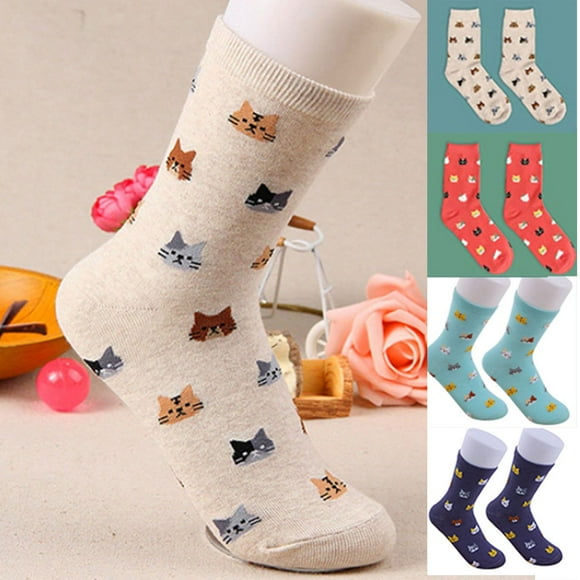 Dress Choice Womens Grils Cute Animal Socks Cats Cotton Casual Crew Socks Funny Lovely Pattern or Cat Lovers Gifts Ideas