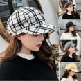 thumbnail image 1 of Dress Choice Womens Spring Plaid Print Beret Newsboy Cap Warm Classic Vintage Fashion Beret Hat Octagonal Cap for Girls Womens, 1 of 8