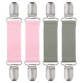 thumbnail image 1 of Uxcell Dress Clips, 4 Pack Sweater Shawl Scarf Clip(Dark Gray, Pink), 1 of 6