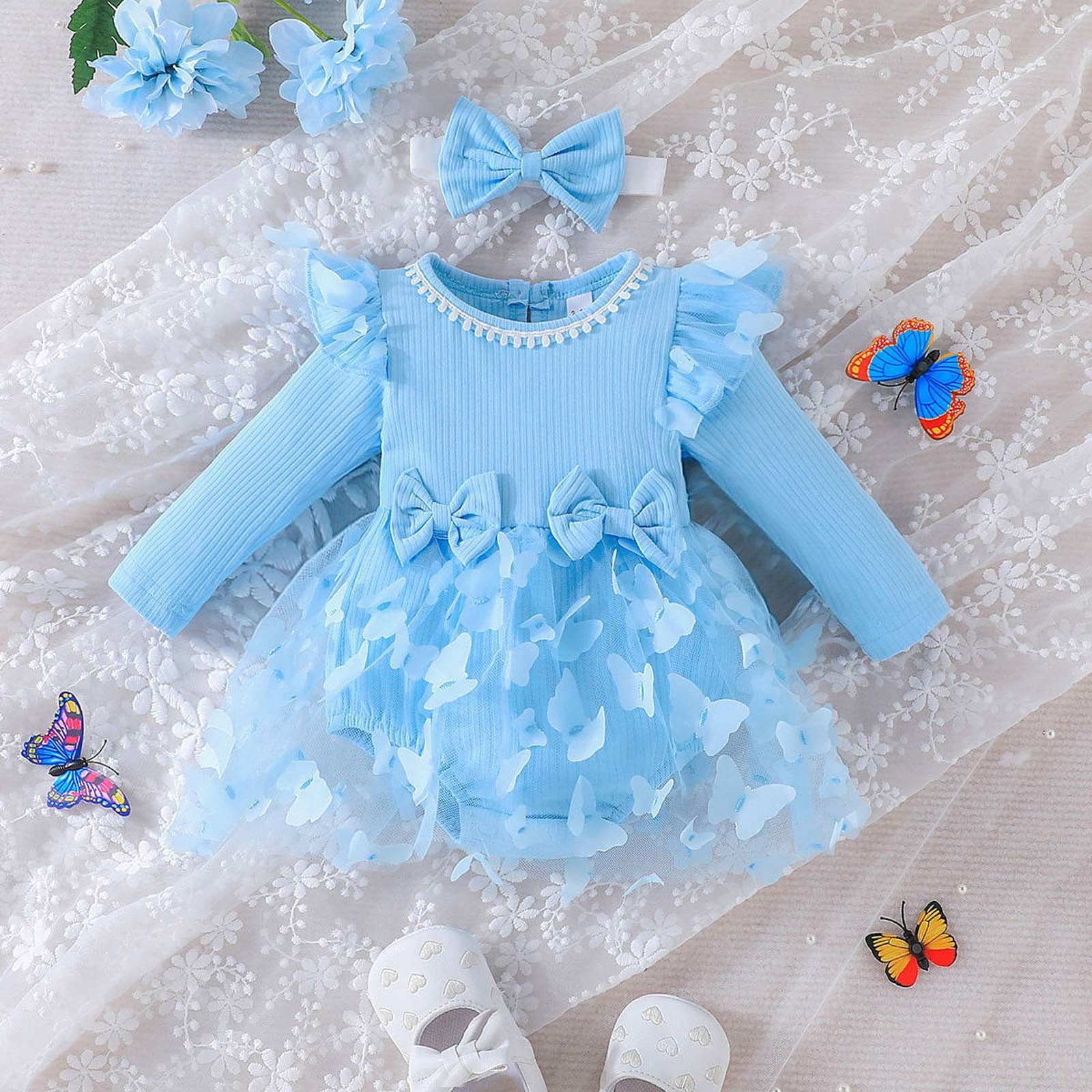 blue dress for baby girl The Berry First Birthday Set  Cora and Violet