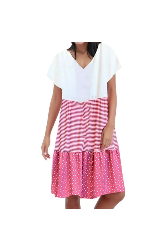 Dress Dress V Neck Sleeveless Long Split Hem Kaftan Women’s Printed Baggy Women's Dress Summer Dresses Petite Women Floral Summer Dress Midi Dresses Summer Midi Length Dresses for Women Linen Wrap